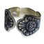 Серебряное кольцо салфеточное круглое Черневой рисунок  40270016А05